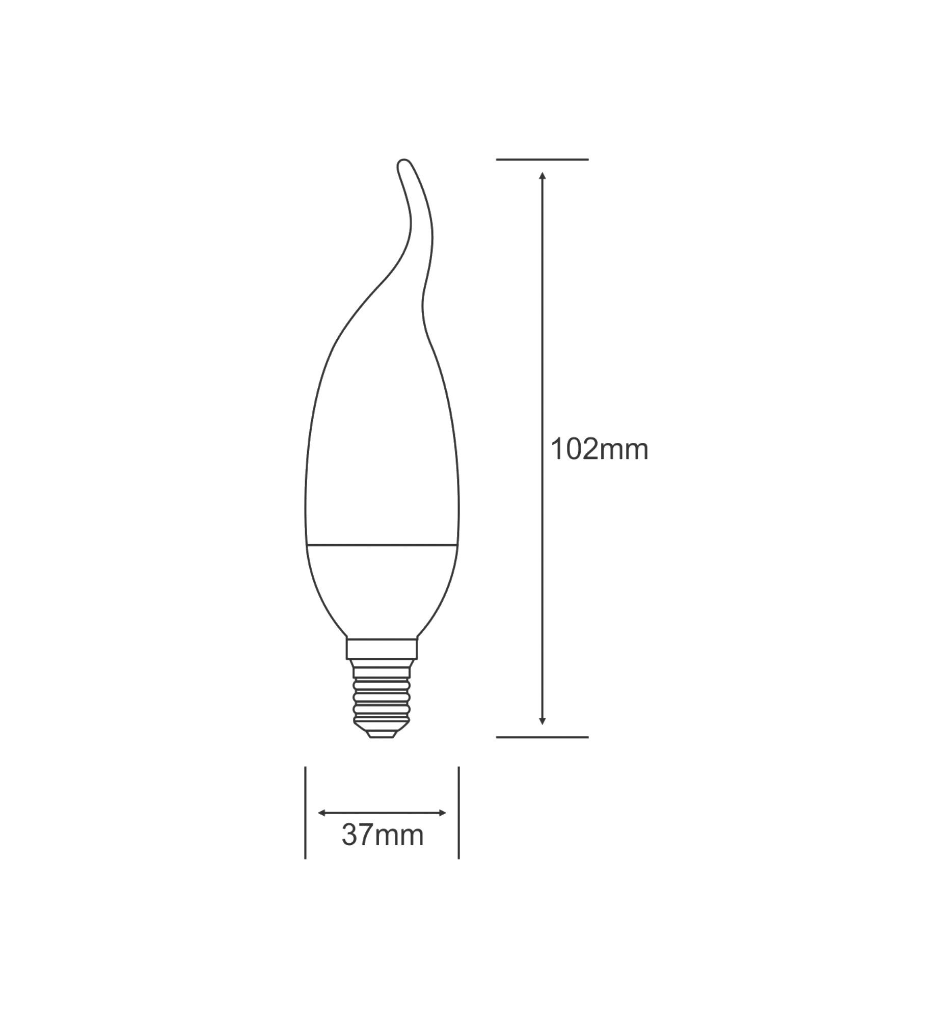 Extra Mini Sup Candle Tip Compact Fluorescent Luxram Decorative Candle